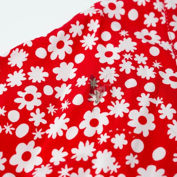 Marni Satin Midi Dress with Red and White Pop Fields Motif - Picture 14 of 14